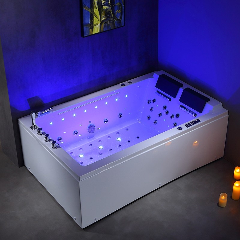 BAIGNOIRE BALNEO LORD DUO BLANC 2 PLACES ARCHIPEL® 185X120 - GAUCHE