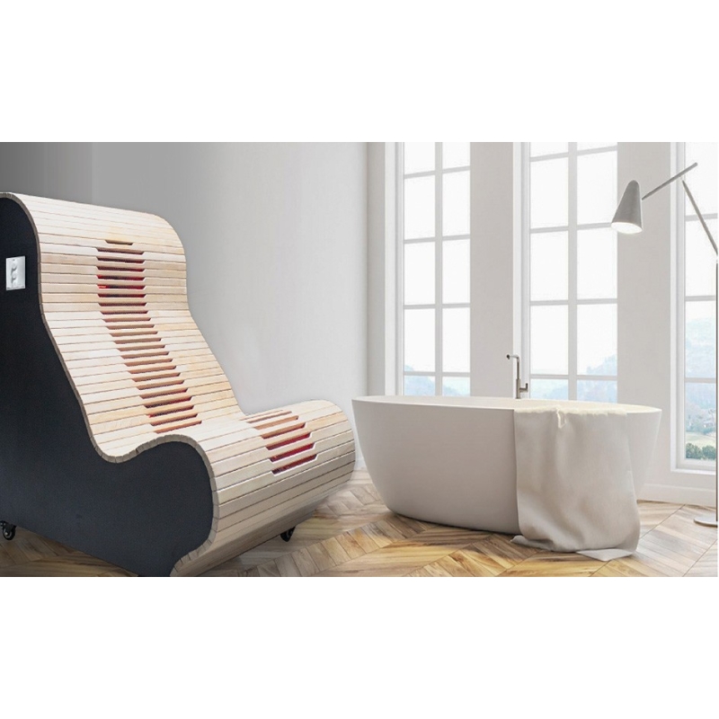 Fauteuil infrarouge - BOREAL - Fauteuil infrarouge BOREAL® LOUNGE IR en bois Hamlock du Canada