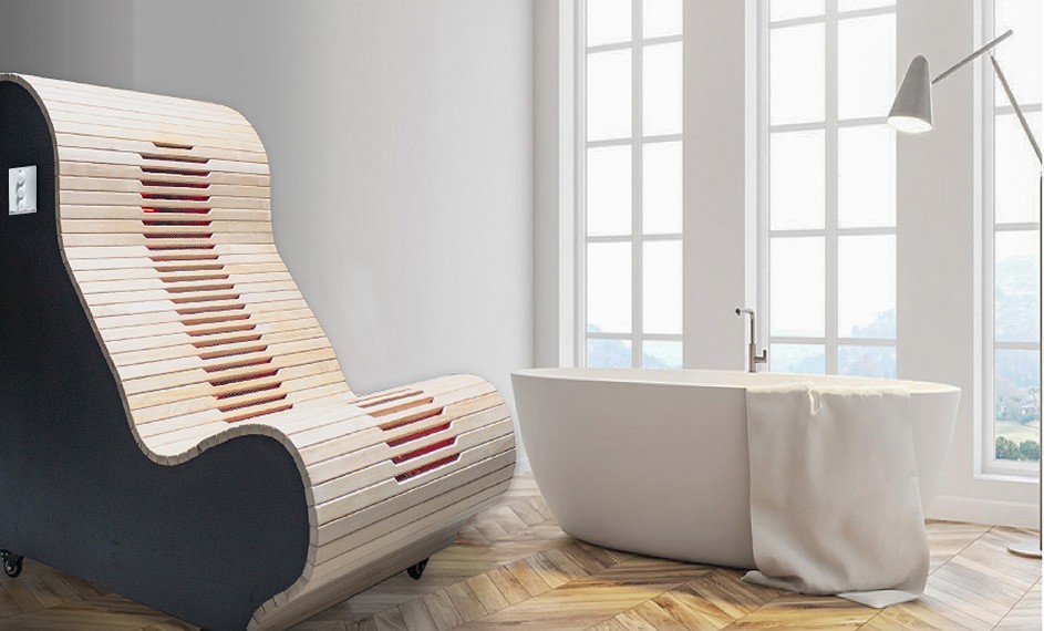 Fauteuil infrarouge - BOREAL - Fauteuil infrarouge BOREAL® LOUNGE IR en bois Hamlock du Canada