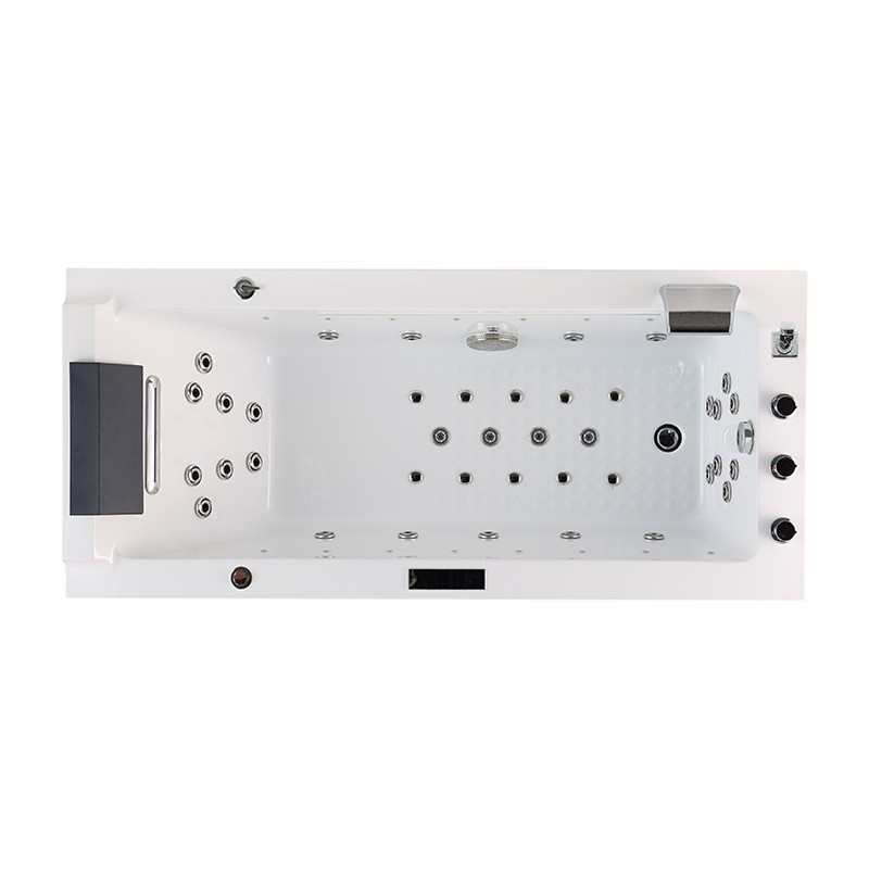 Baignoire balneo Lord Solo BLANC 1 place ARCHIPEL® 170x75 - DROITE