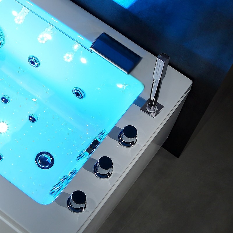 Baignoire balneo Lord Solo BLANC 1 place ARCHIPEL® 170x75 - DROITE