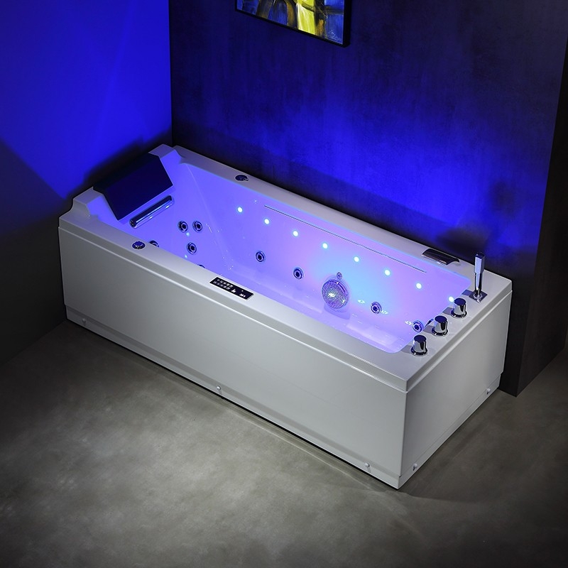 Baignoire balneo Lord Solo BLANC 1 place ARCHIPEL® 170x75 - DROITE