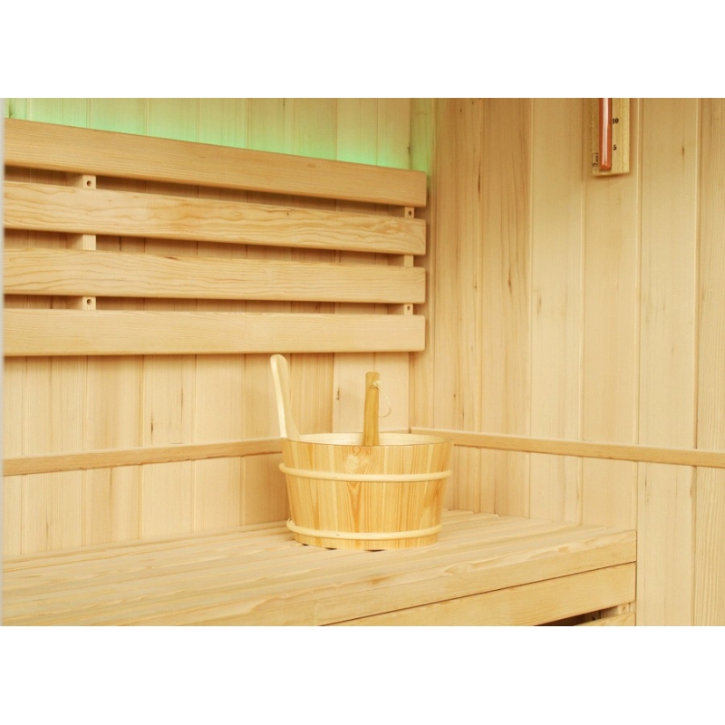 Sauna d'angle finlandais Nordica® Vapeur V34 - 3-4 places - 150 x 150 x H.200