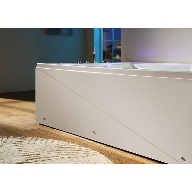 Baignoire balnéo VICTORIA BLANC 2 places 192x142 - Droite - tablier