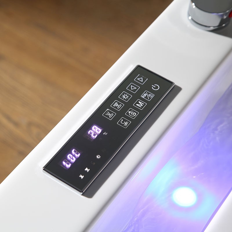 Baignoire balnéo VICTORIA BLANC 2 places 192x142 - Droite - Panneau de commande