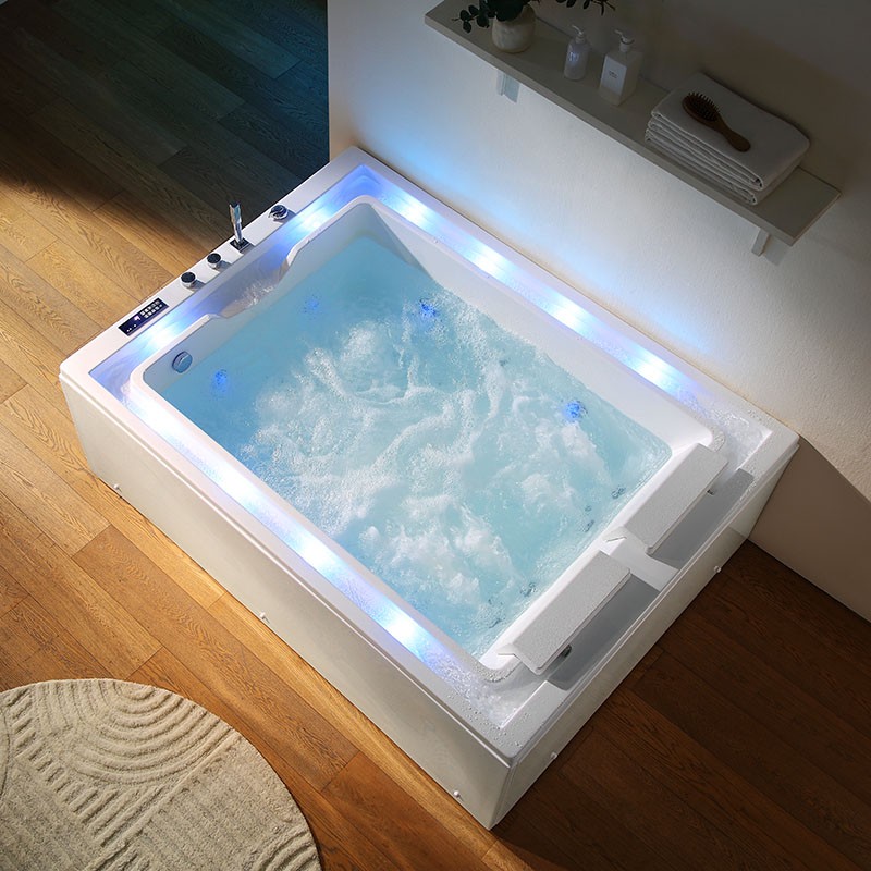 Baignoire balnéo VICTORIA BLANC 2 places 192x142 - Droite - 02