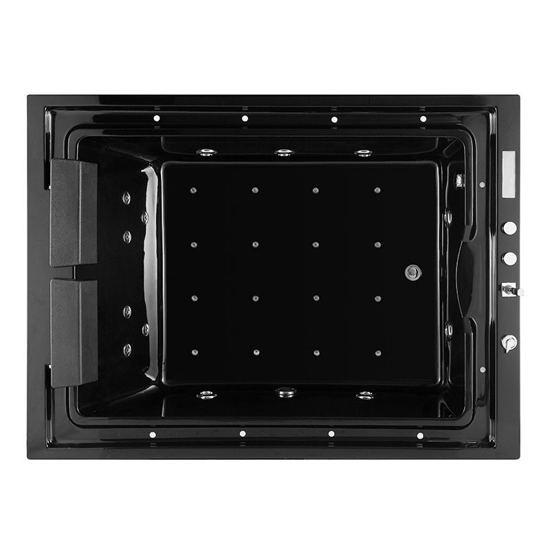 Baignoire balnéo VICTORIA BLACK 2 places 192x142 - GAUCHE - Vue du haut