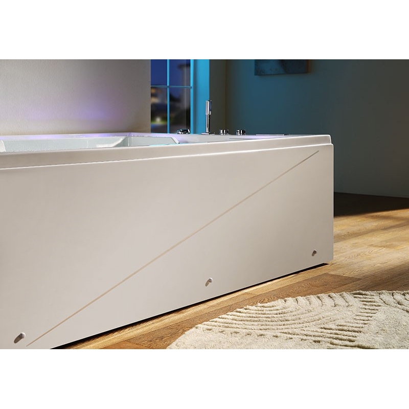 Baignoire balnéo VICTORIA BLANC 2 places 192x142 - GAUCHE