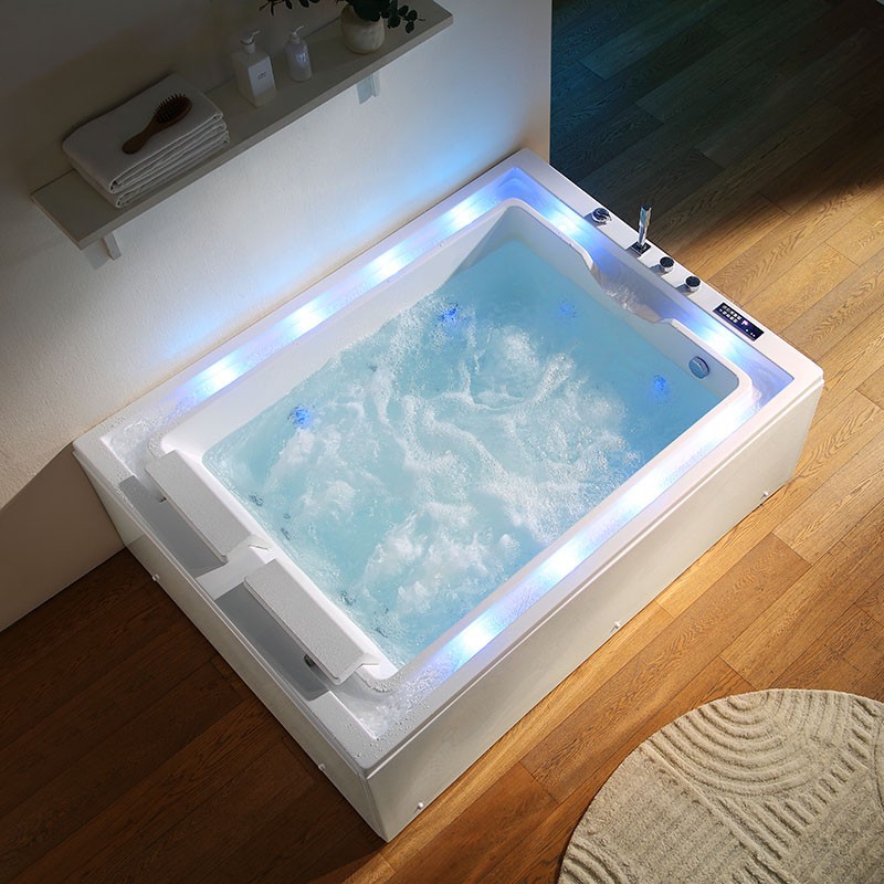 Baignoire balnéo VICTORIA BLANC 2 places 192x142 - GAUCHE