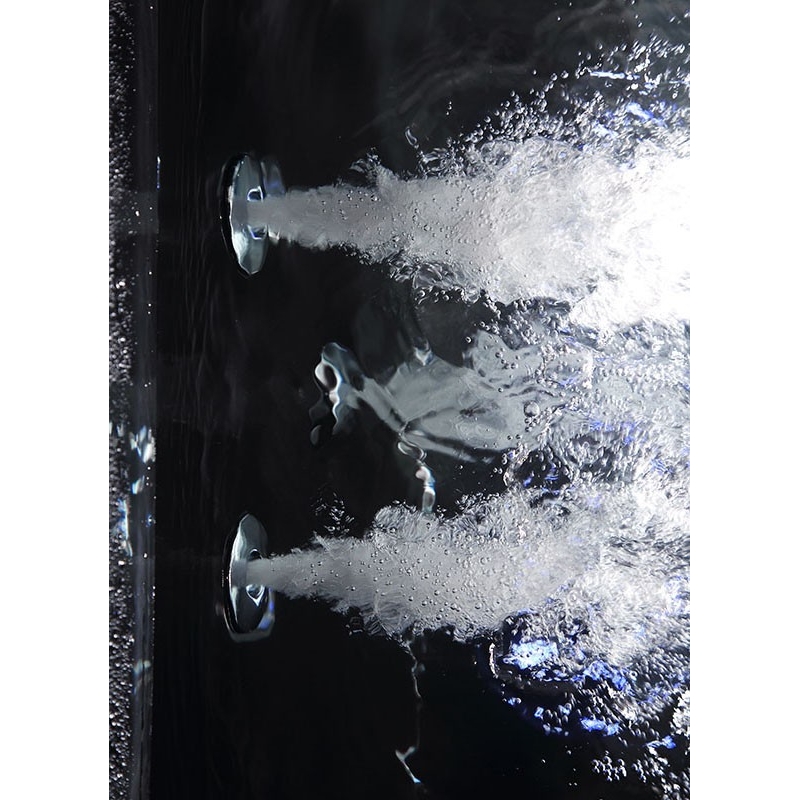 Baignoire balnéo VICTORIA BLACK 2 places 192x142 - DROITE - jet