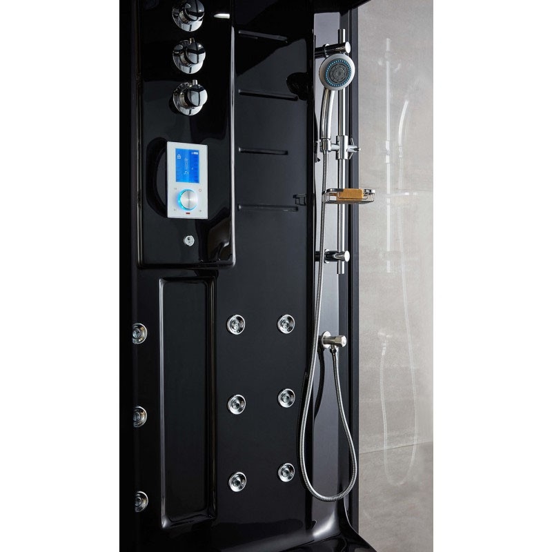 Combi Sauna Douche Hammam Boreal® SH220-G-Black Edition - gauche