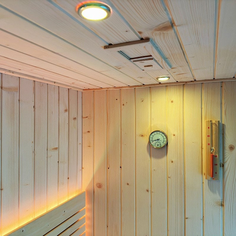 Combi Sauna Douche Hammam Boreal® SH220-G-Black Edition - gauche