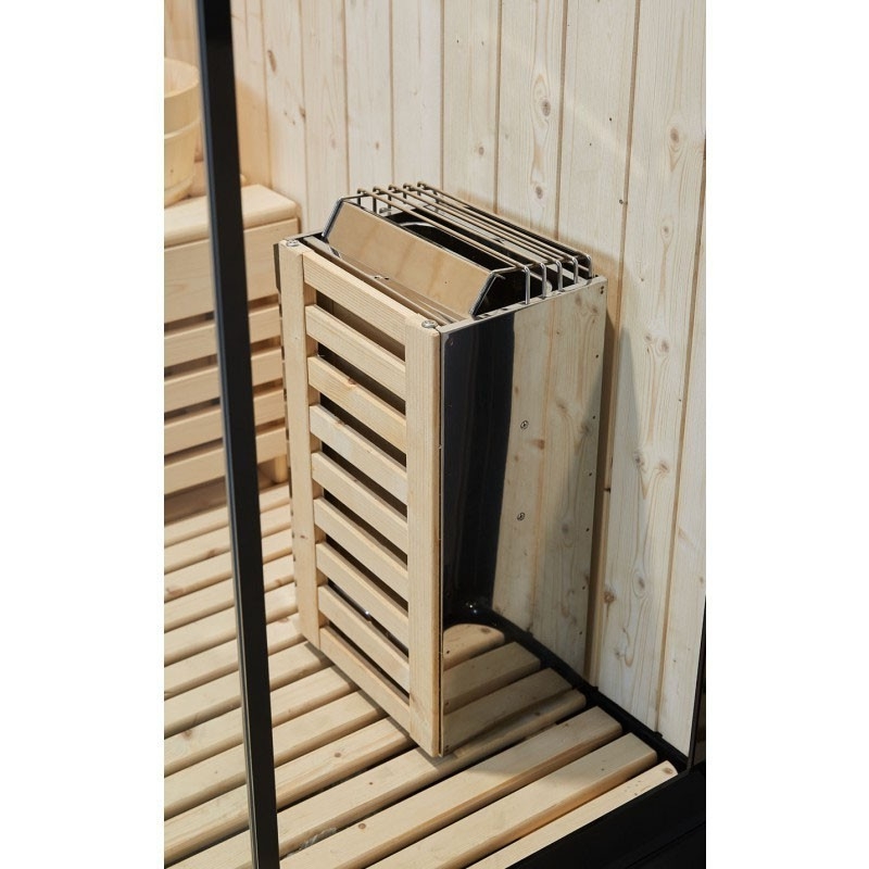 Combi Sauna Douche Hammam Boreal® SH220-G-Black Edition - gauche