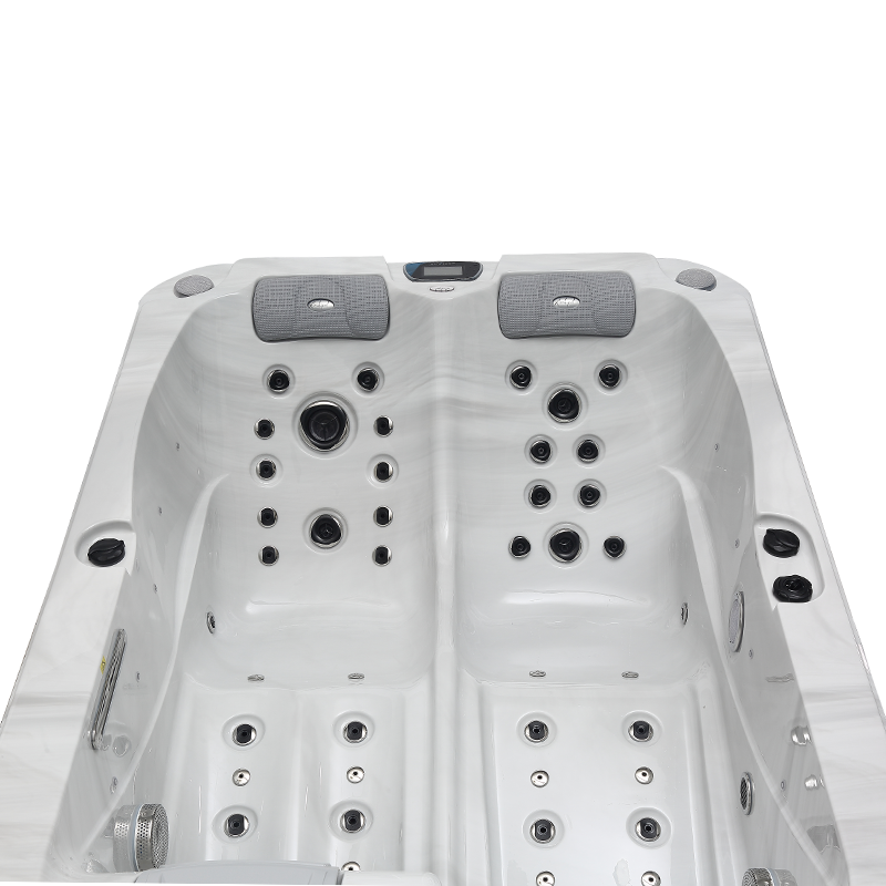 Spa 2 places allongées Archipel® GT2 PRO MAX BLANC MARBRE LED - Spa Thérapeutique Balboa 210x148