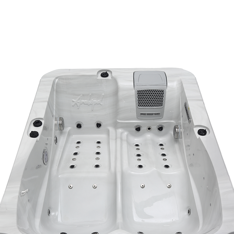 Spa 2 places allongées Archipel® GT2 PRO MAX BLANC MARBRE LED - Spa Thérapeutique Balboa 210x148