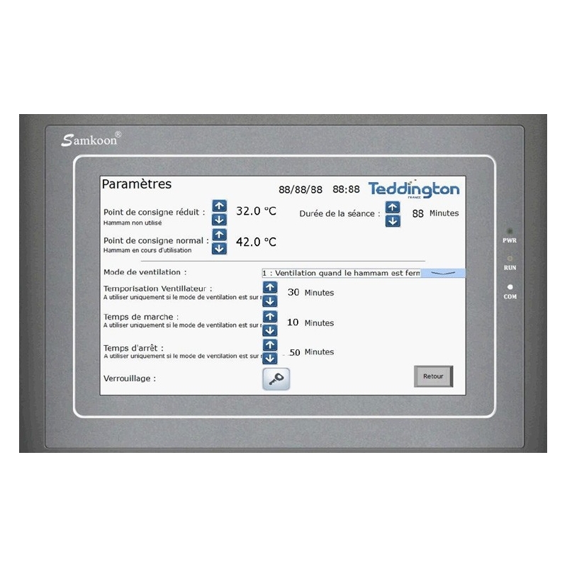 Console digitale Wellness SKW22 pour hammam LEH