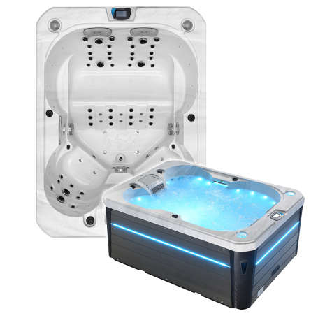 Spa compact 2 à 4 places Archipel® GT4 LED - Spa Thérapeutique Balboa® 215 x 160 cm