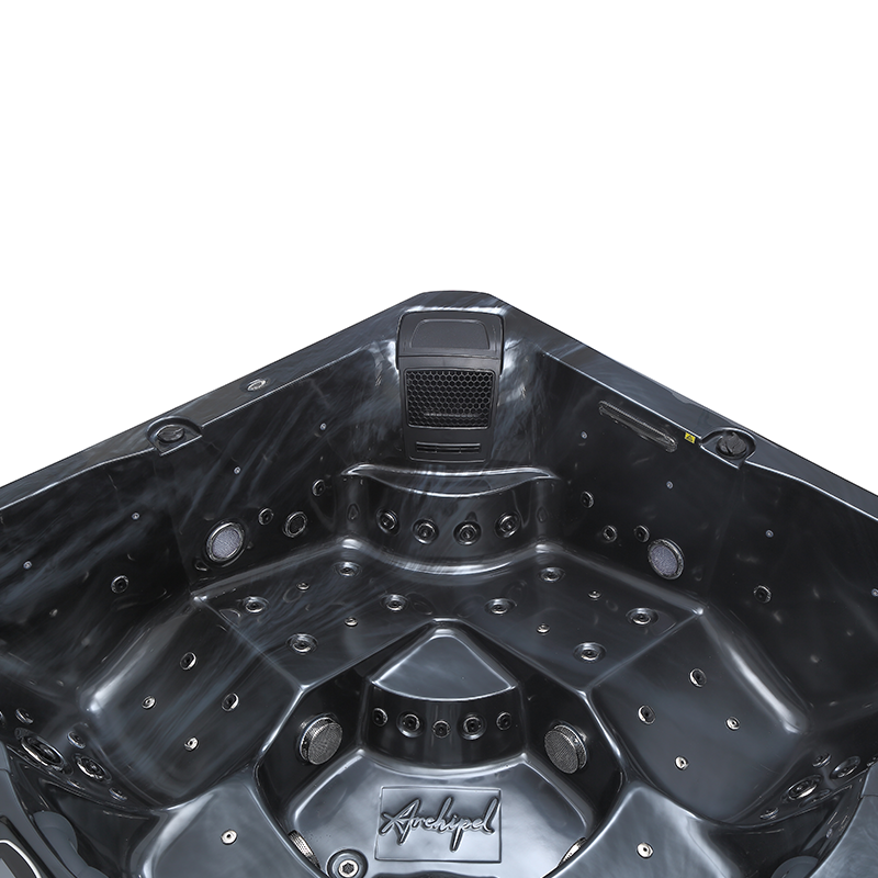 Spa 5 places Archipel® GT5 PRO MAX BLACK LED - Spa Thérapeutique Balboa® 215 x 215 cm