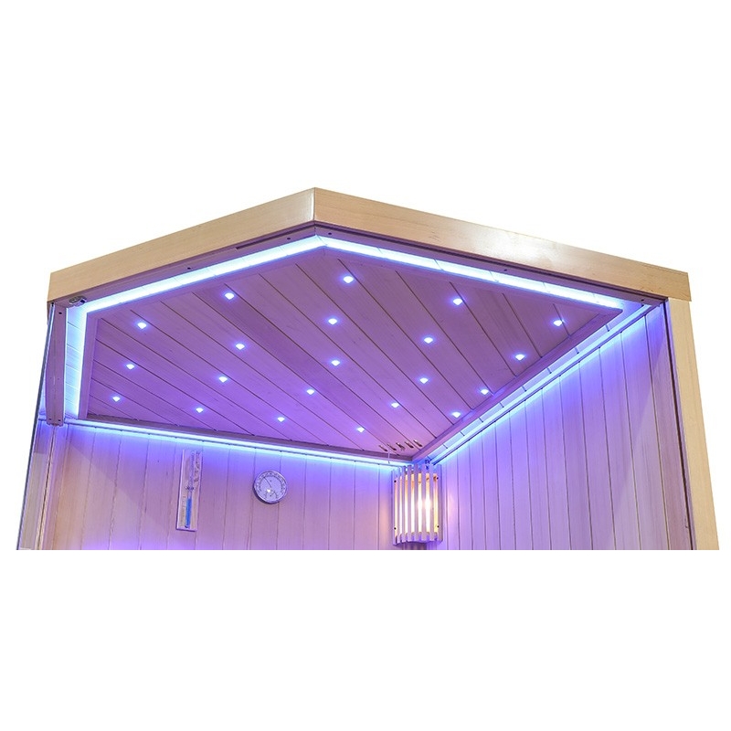 Sauna d'angle finlandais Nordica® Vapeur V34 - 3-4 places - 150 x 150 x H.200