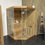 Modèle d'exposition : Sauna d'angle finlandais Nordica® Vapeur V34 (3-4 places) - 150 x 150 x H.200