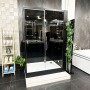 Modèle d'exposition : Cabine douche Hammam DUO Archipel® Pro 145D BLACK (145x95cm) - 2 places