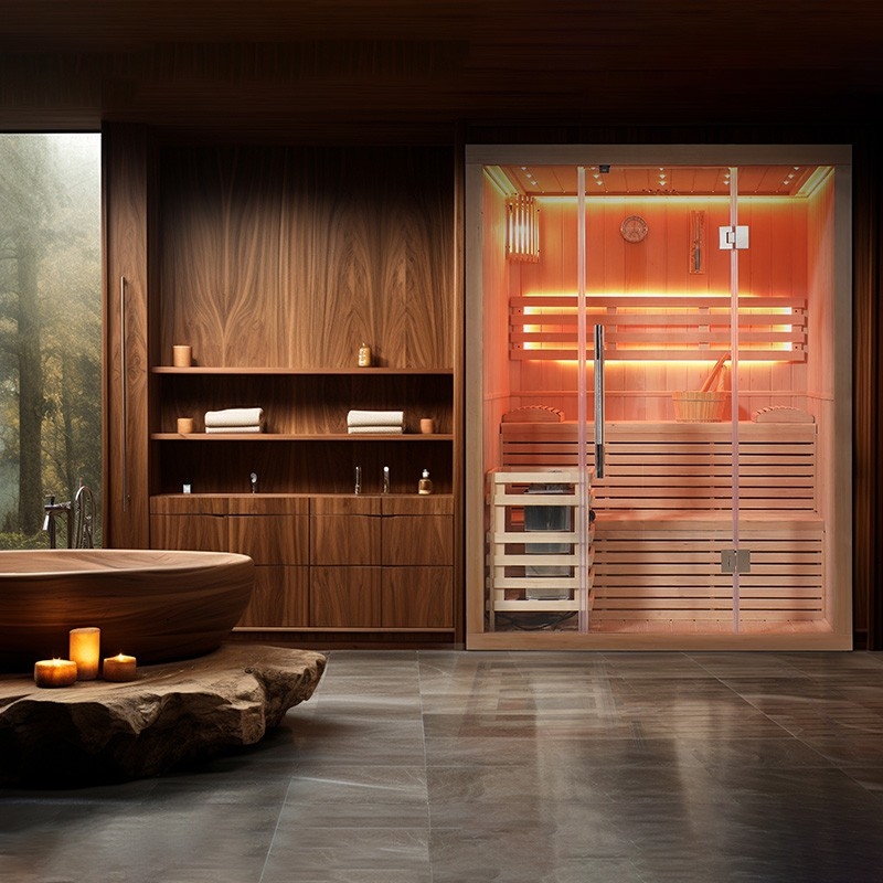 Sauna finlandais Nordica® Vapeur V23 - 2-3 places - 150 x 120 x H.200