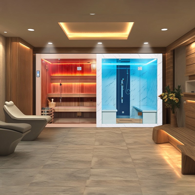 Combi Sauna Hammam BOREAL® SENSATION - 8/9 PLACES-360*160*200