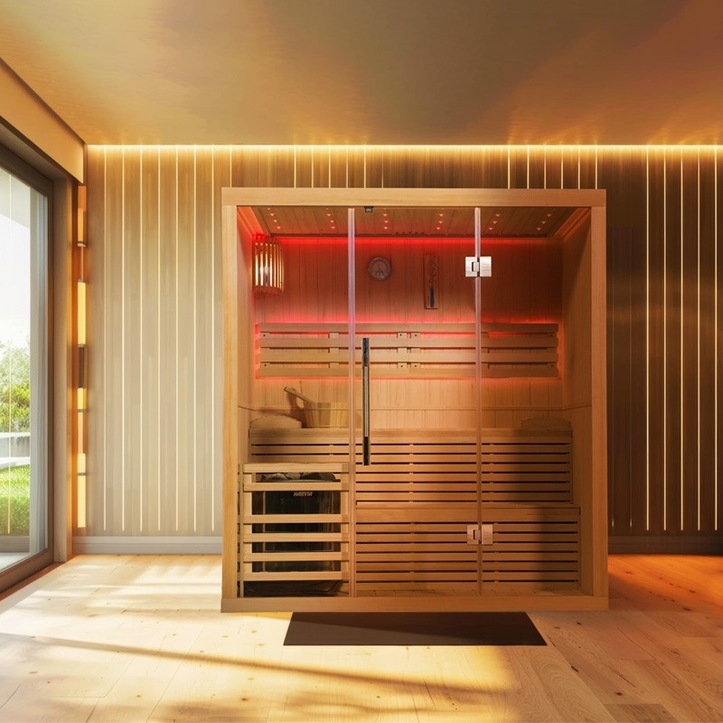 Sauna finlandais Nordica® Vapeur V45 - 4-5 places - 180 x 130 x H.200