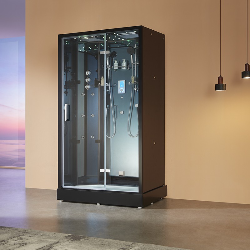 Cabine douche hammam 2 places XDUAL 120 MIROIR BLUE Archipel® - 120x80 cm