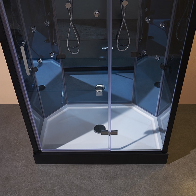 Cabine douche hammam 2 places XDUAL 120 MIROIR BLUE Archipel® - 120x80 cm