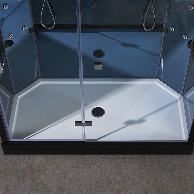 Cabine douche hammam 2 places XDUAL 160 MIROIR BLUE Archipel® - 160x90 cm