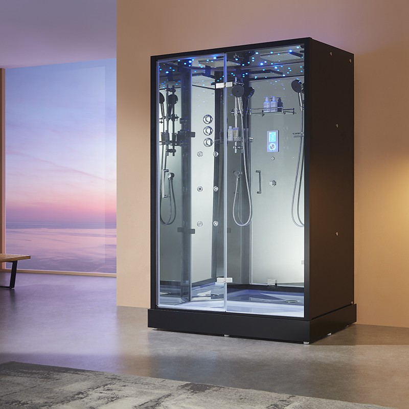 Cabine douche hammam 2 places XDUAL 140 MIRROR Archipel® - 140x90 cm