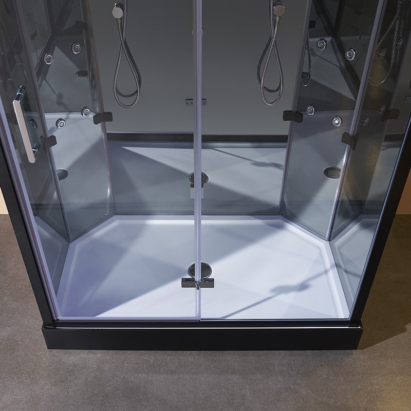 Cabine douche hammam 2 places XDUAL 140 MIRROR Archipel® - 140x90 cm