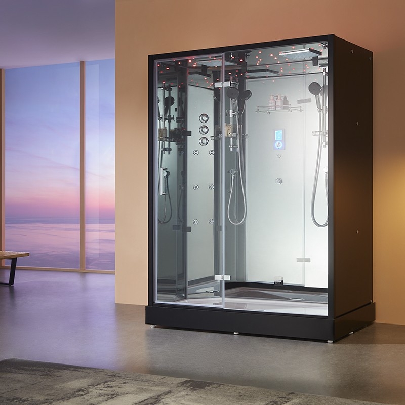 Cabine douche hammam 2 places XDUAL 160 MIRROR Archipel® - 160x90 cm