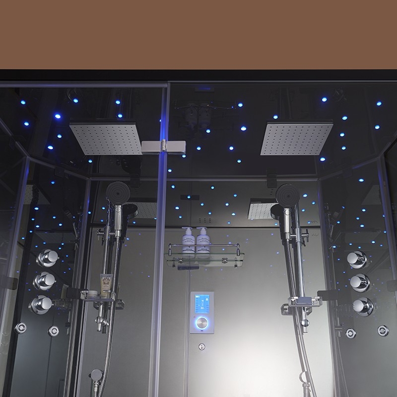 Cabine douche hammam 2 places XDUAL 160 MIRROR Archipel® - 160x90 cm