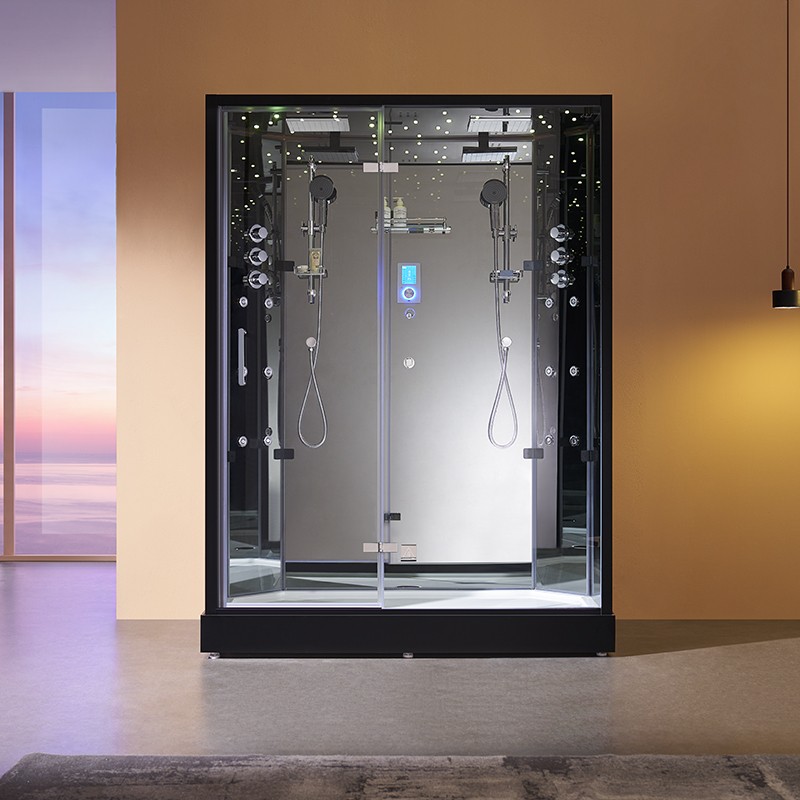 Cabine douche hammam 2 places XDUAL 160 MIRROR Archipel® - 160x90 cm