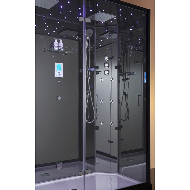 Cabine douche hammam 2 places XDUAL 160 MIRROR Archipel® - 160x90 cm