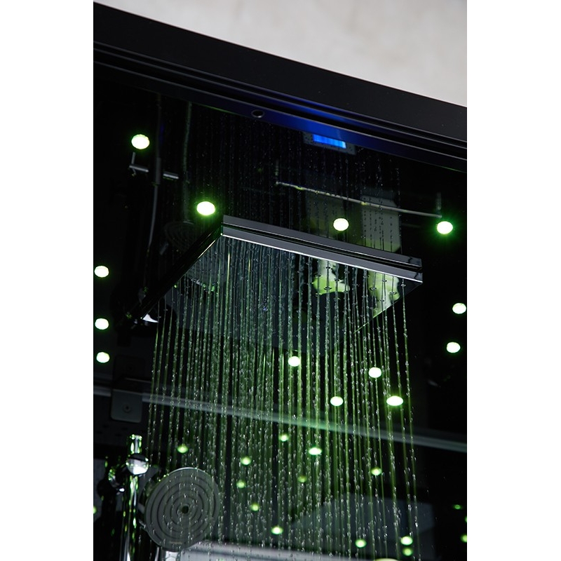 Cabine douche hammam 2 places XDUAL 160 BLACK Archipel® - 160x90 cm