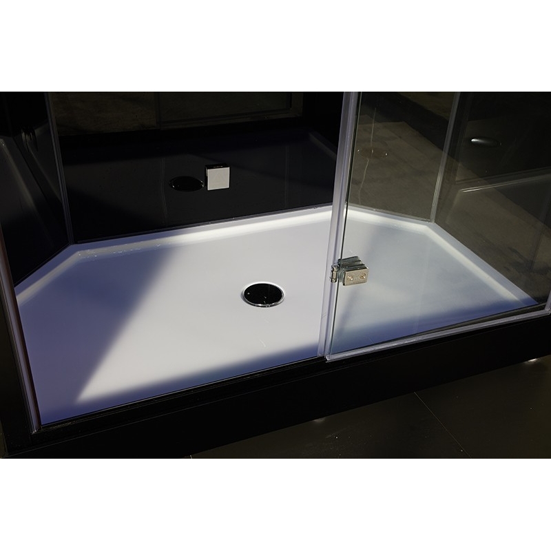 Cabine douche hammam 2 places XDUAL 160 BLACK Archipel® - 160x90 cm