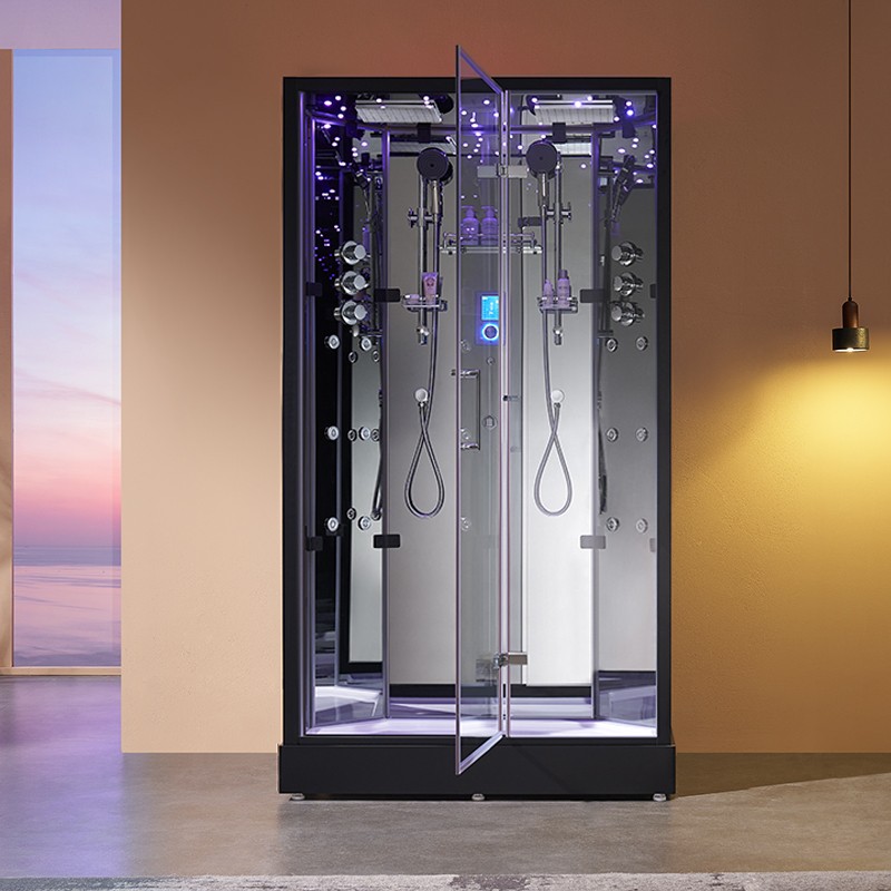 Cabine douche hammam 2 places XDUAL 120 MIRROR Archipel® - 120x80 cm