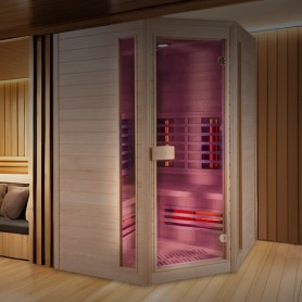 Sauna ​​Infrarouge Boreal® Diffusion 140C - 3-4 places à Spectre Complet - ​140x140 - 1