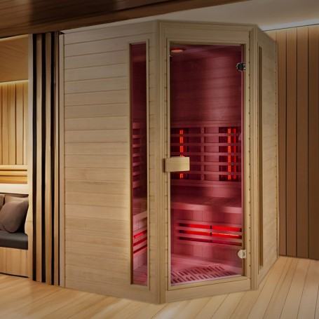 Sauna ​​Infrarouge Boreal® Diffusion 140C - 3-4 places à Spectre Complet - ​140x140 - 1