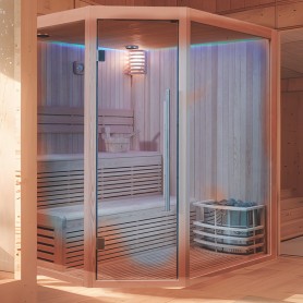 Sauna d'angle Boreal® Baltik 180 - 5 places - 180x180x210 cm