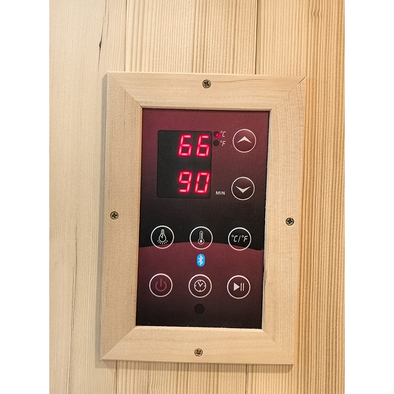 Sauna Boreal Carbone 90x90 - panneau de commande