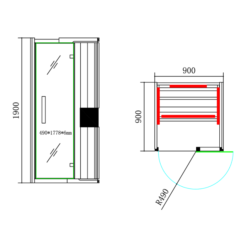 Sauna infrarouge BOREAL® CARBONE IR1 (1 PLACE) 90x90
