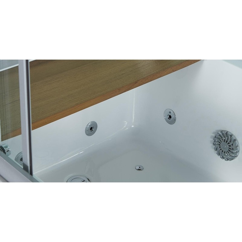 Combi Balneo douche Hammam CBH PUR WHITE Archipel® 179x97 - GAUCHE