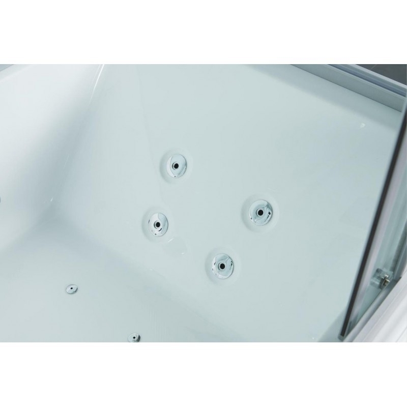 Combi Balneo douche Hammam CBH PUR WHITE Archipel® 179x97 - GAUCHE