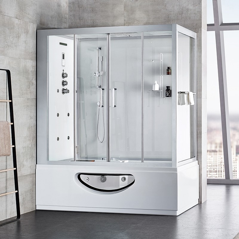 Combi Balneo douche Hammam CBH PUR WHITE Archipel® 179x97 - GAUCHE
