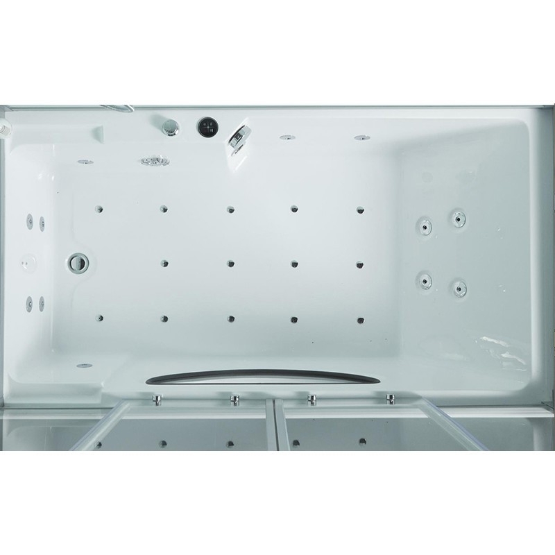 Combi Balneo douche Hammam CBH PUR WHITE Archipel® 179x97 - GAUCHE