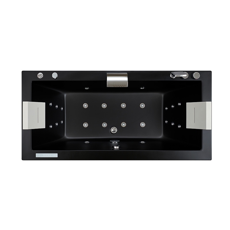 Baignoire balneo EDEN 170 BLACK MAT 1 à 2 places ARCHIPEL® 170x80